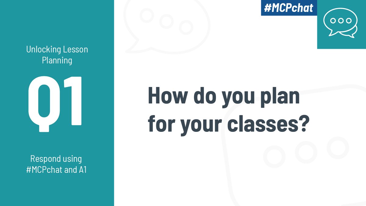 modernclassproj's tweet photo. #MCPchat Q1: How do you plan for your classes? 

Don't forget to respond with #MCPchat A1: [response] 👍 https://t.co/4ZfWLqUxqu