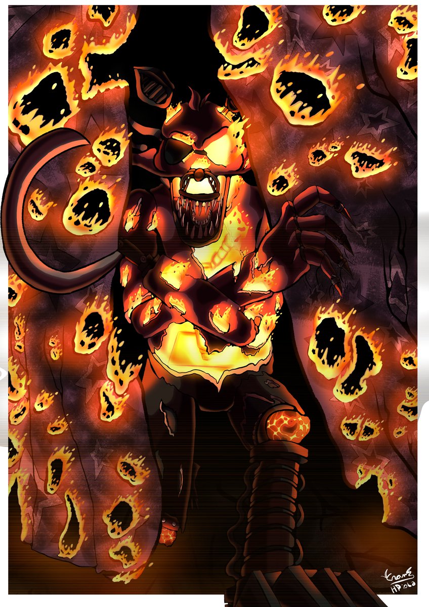 HPiola_'s tweet photo. Hey there. I'm back!!!! This piece is about Grimm Foxy, from #fnafvrhelpwanted! I'm really proud of this piece. Sorry for the inactivity, I'll try to draw more! https://t.co/rRFIV2thuf