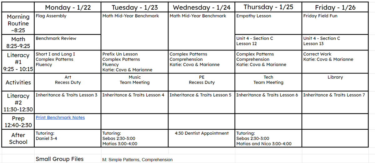 JozetteBlack's tweet photo. A1: I start with the big picture, aligning standards and desired end results, usually in the form of a UbD planner. Then I plan out my weeks in a simple spreadsheet that I can link things to & I use a daily slide to keep everything linked and together. #MCPchat https://t.co/naKvvWjFmQ
