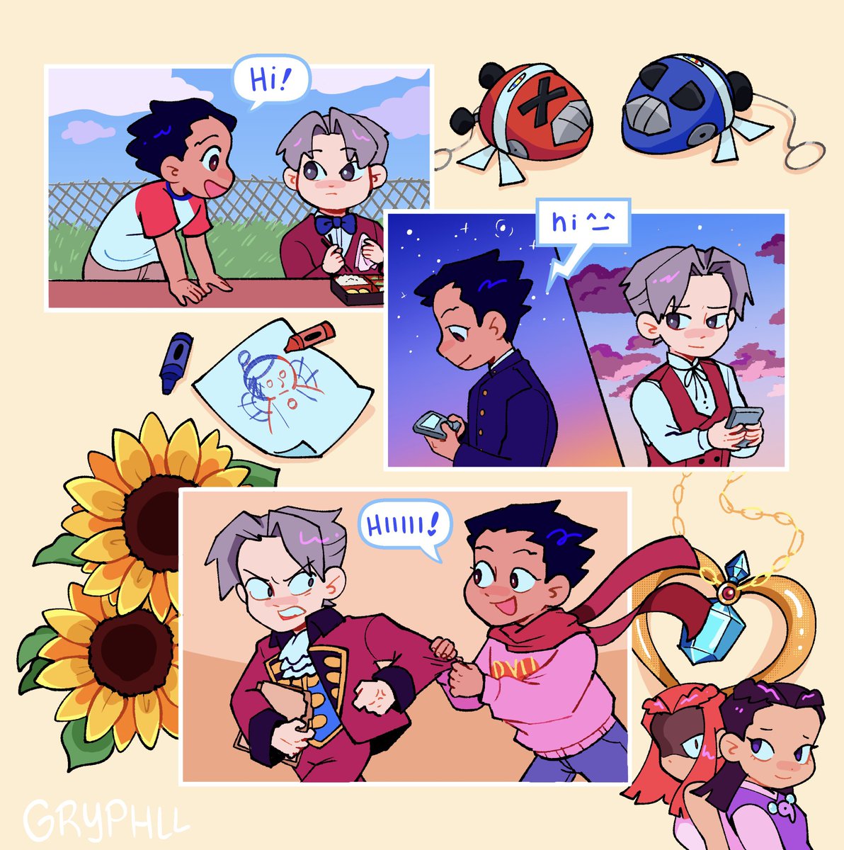 gryphll's tweet photo. greetings throughout the years ❤️💙 https://t.co/LXaWmEfYhy