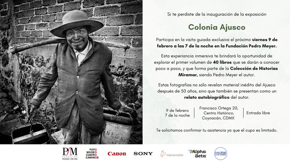 fotomuseomx's tweet photo. ¡Aún tienes la oportunidad de conocer la historia del Ajusco!

Acompáñanos en la visita guiada de la exposición "Colonia Ajusco" el próximo 9 de febrero a las 7 de la noche

No olvides confirmar tu asistencia 

#FM4C #Exposiciones #CDMX https://t.co/WTTtk7gYoE