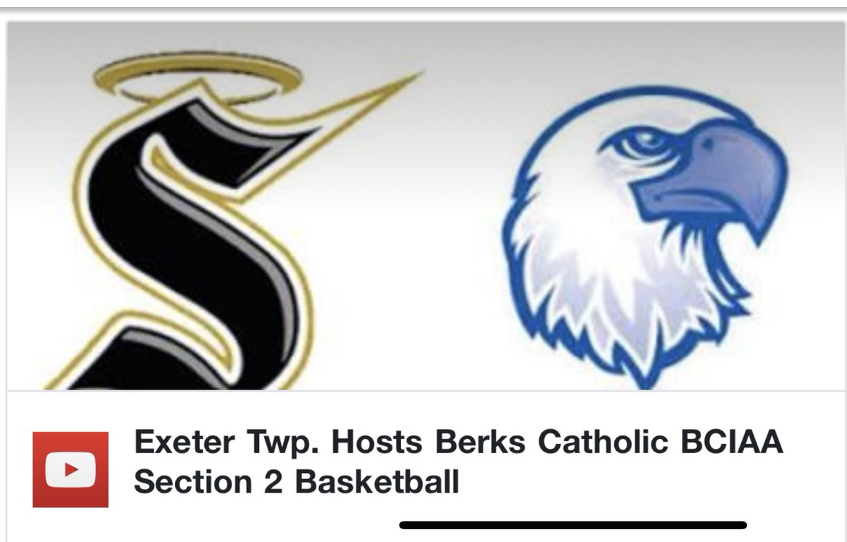 Tomorrow night 7:30pm! It’s all about the Seniors! Exeter Twp will host Berks Catholic on Senior night. Watch it Live! 
youtube.com/live/2GYQQC_Sd…
<a href="/ExeterAthletics/">ExeterTwpSD Sports</a> <a href="/ExeterHSVBBall/">Exeter HS Boys Basketball</a> 
<a href="/ExeterAthletics/">ExeterTwpSD Sports</a> 
<a href="/WeAreBC55/">Bill Hess</a>
<a href="/BerksCatholic/">Berks Catholic</a>
<a href="/BCIAASports/">BCIAASports</a>
<a href="/piaadistrict3/">PIAA District III</a>
<a href="/BC_BoysHoops/">BC SAINTS BOYS BBALL</a> <a href="/BadgleyBruce/">Bruce Badgley</a>