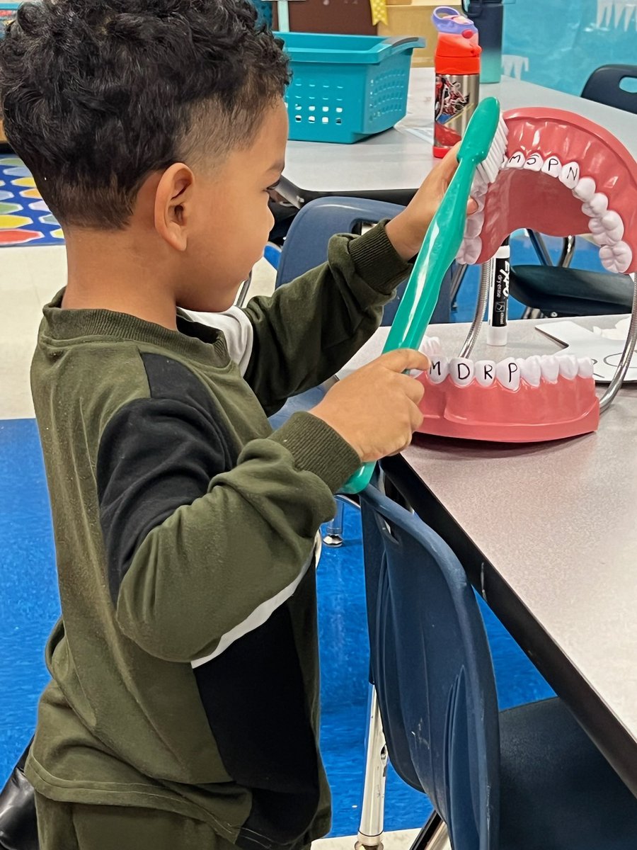 D is for dentist! Today we played “dentist!”
I pulled out an object, we decided which letter it begins with, we wrote the letter, and then a “dentist” got to come up and brush away the “cavity” that looked like the letter! <a href="/jamie_preK/">Jamie</a> <a href="/JCElem_RCS/">JohnColemonElementary</a>