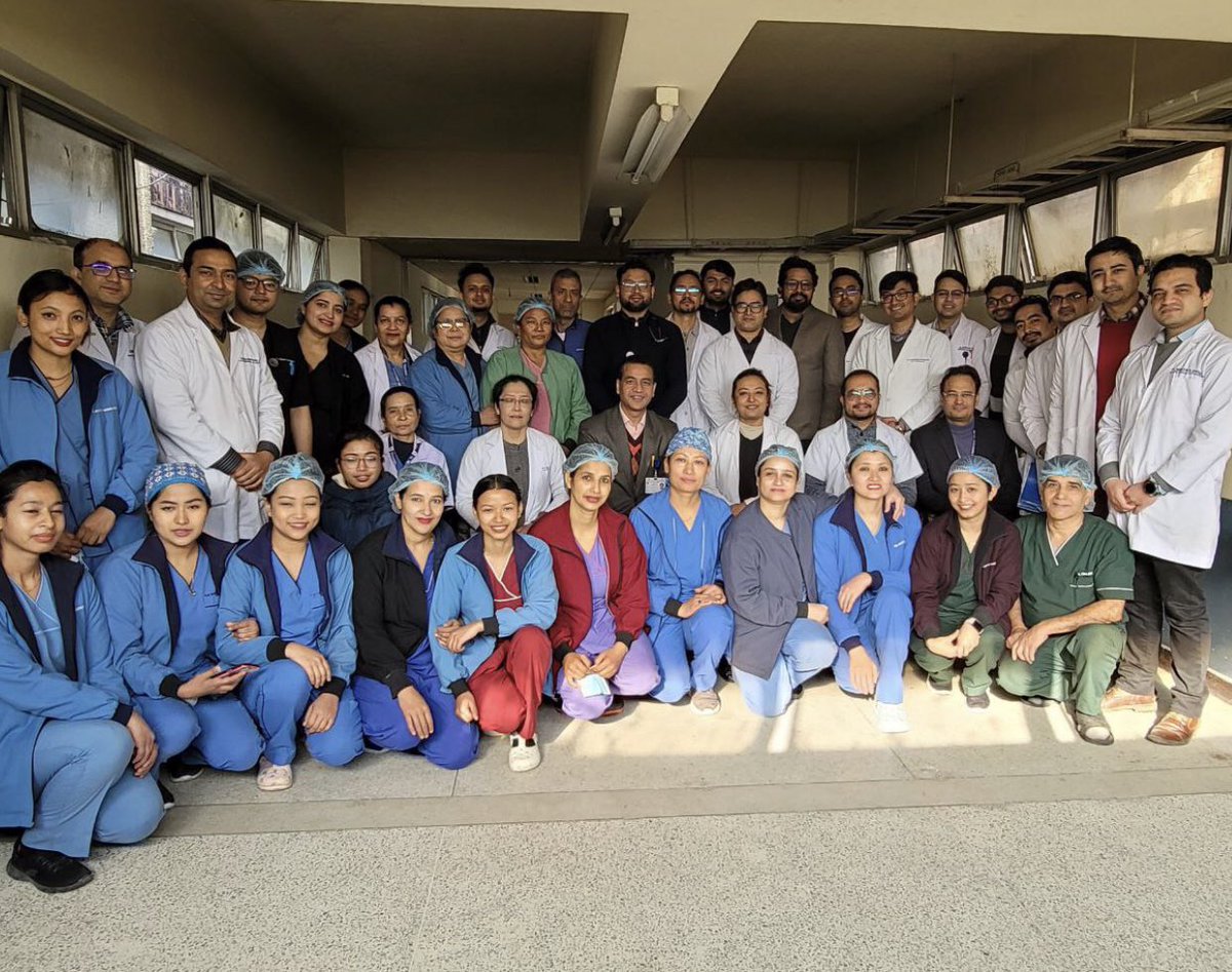 A milestone !! transplant day:12th jan24.
First successful independent living donor liver transplant in Nepal by Nepalese team. Donor-day 10 and Recipient being discharged today.
Congratulations TUTH liver transplant team. Proud and Privileged to lead this team. @IHPBA @_ILTS_