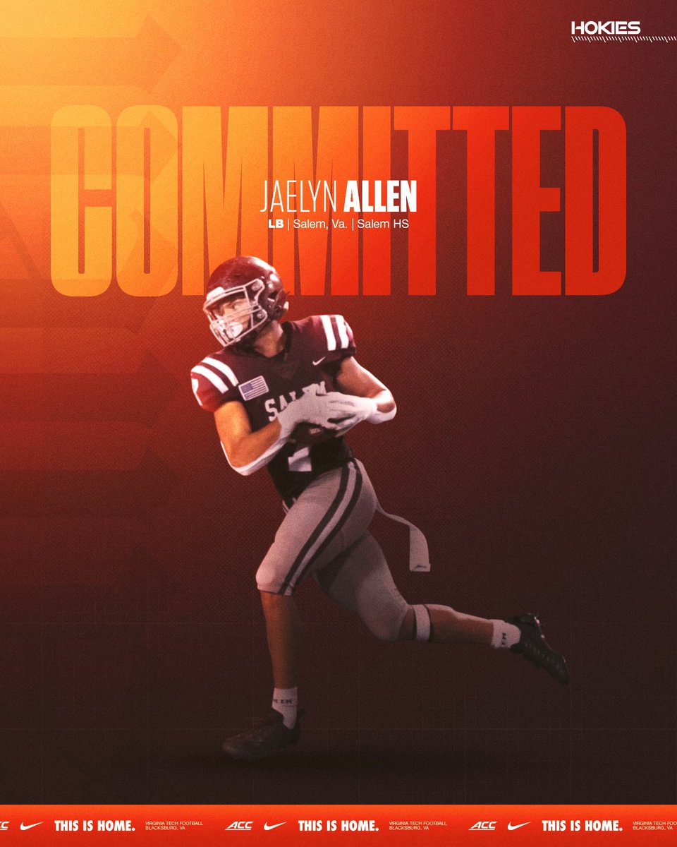 jaelynallen12's tweet photo. I am extremely proud to announce my commitment towards VIRGINIA TECH!! Thank to everyone who helped me along the way!! @CoachPryVT @CoachShawnQuinn @CoachPrioleauVT @Coach_Marve @CoachHolter0623 https://t.co/e0nmvinlTM
