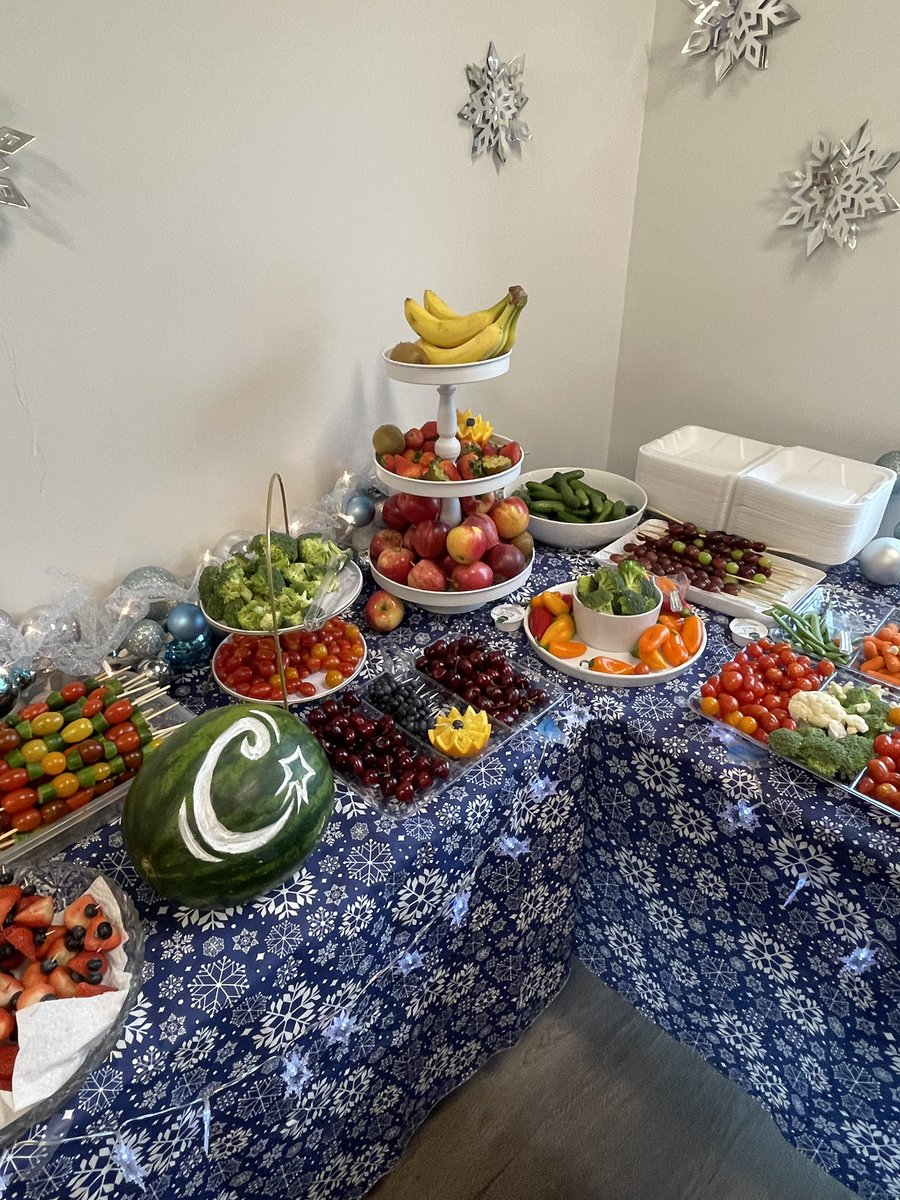 Yum, yum! What a tasty few days we’ve had lately to treat our Comet staff! A fresh produce bar hosted by PTO last week and a hydration station provided today from the front office has us all feeling fueled and energized! 💙💚💫 <a href="/myccs/">Carmel Clay Schools</a> #CCEthespace4U