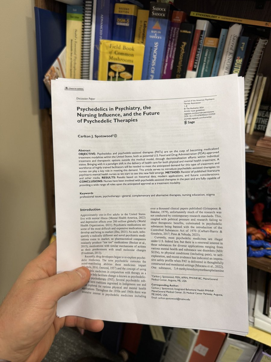 Now double published, first my book (The Microdosing Guidebook) and Now in The Journal of the American Psychiatric Nurses Association!