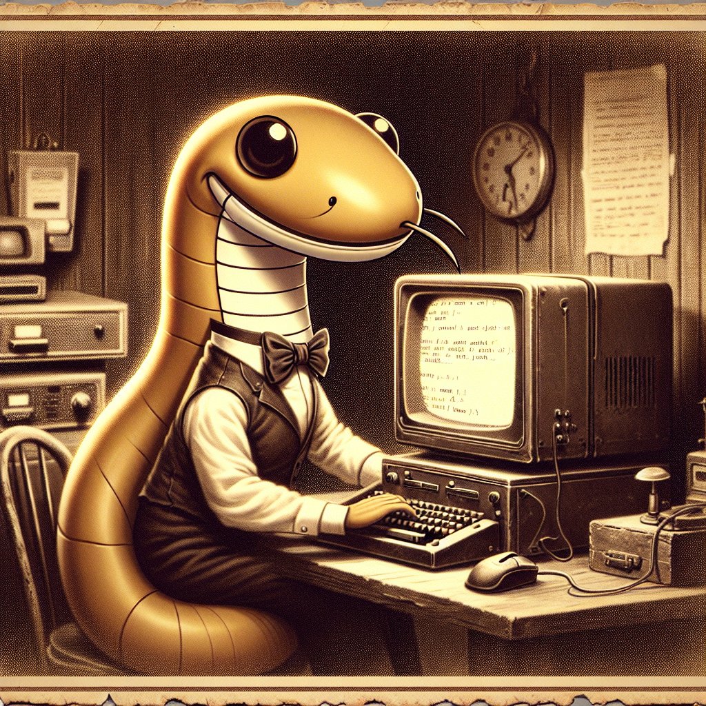 SpearsonWa83643's tweet image. In code we trust, friend
Sly snake slithers through the bytes
Tech wizard at work
#PythonAdventures #VintageTech #CodeHumor #PythonHaiku