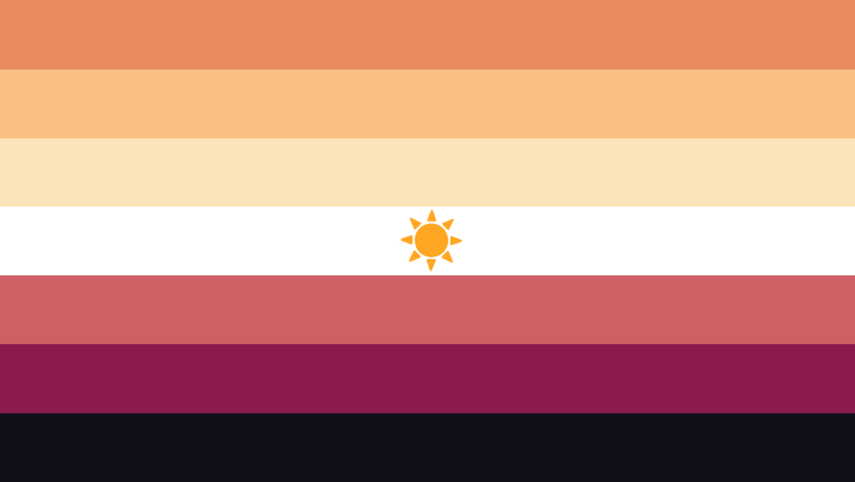 #lesbitwt #transtwt #flagtwt TRANSMASC NONBINARY LESBIAN FLAG (+ bonus solar version) (more versions + flags it's based on - in the thread bellow)