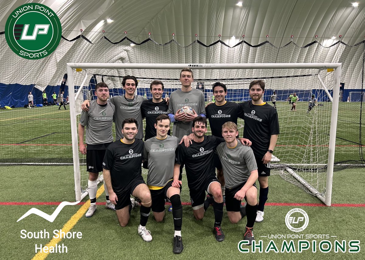 Congratulations to our Men’s League Monday &amp; Tuesday Night Session 1 Soccer Champions! Inter FC &amp; Eagles! ⚽️🏆 #unionpointsports #indoorsoccer