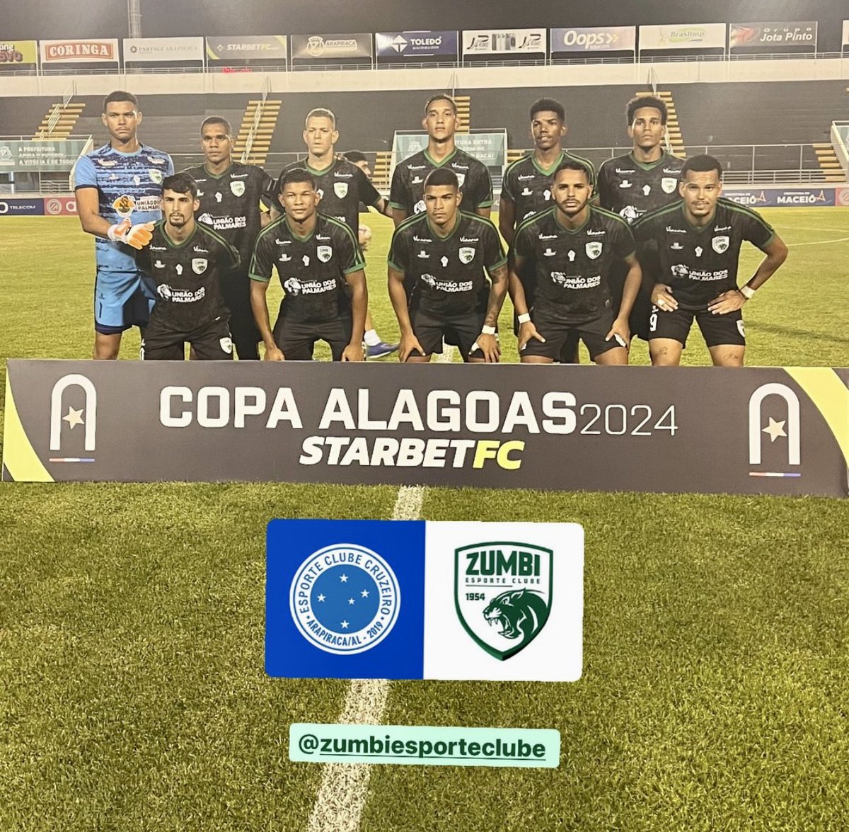 Apesar de atrás do placar a equipe do Zumbi EC vem surpreendendo em no coaracy da mata na estreia da Copa Alagoas StarbetFC