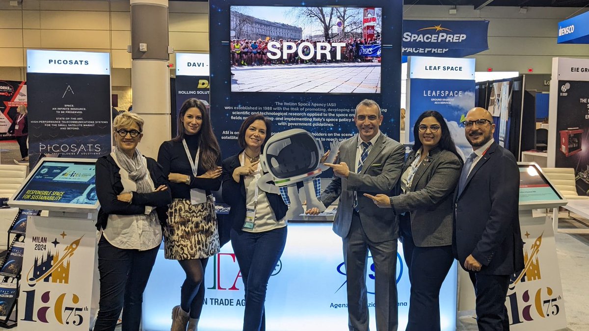 🛰️ Day 3 Update! ✨ Our team rocked Day 3 at SpaceCom with the all Italian pavilion of 10 companies. From cutting-edge solutions to top-notch engineering, drop by tomorrow & see the Italian space tech pavilion for yourself! Booth 517 - tinyurl.com/2wwr2s54