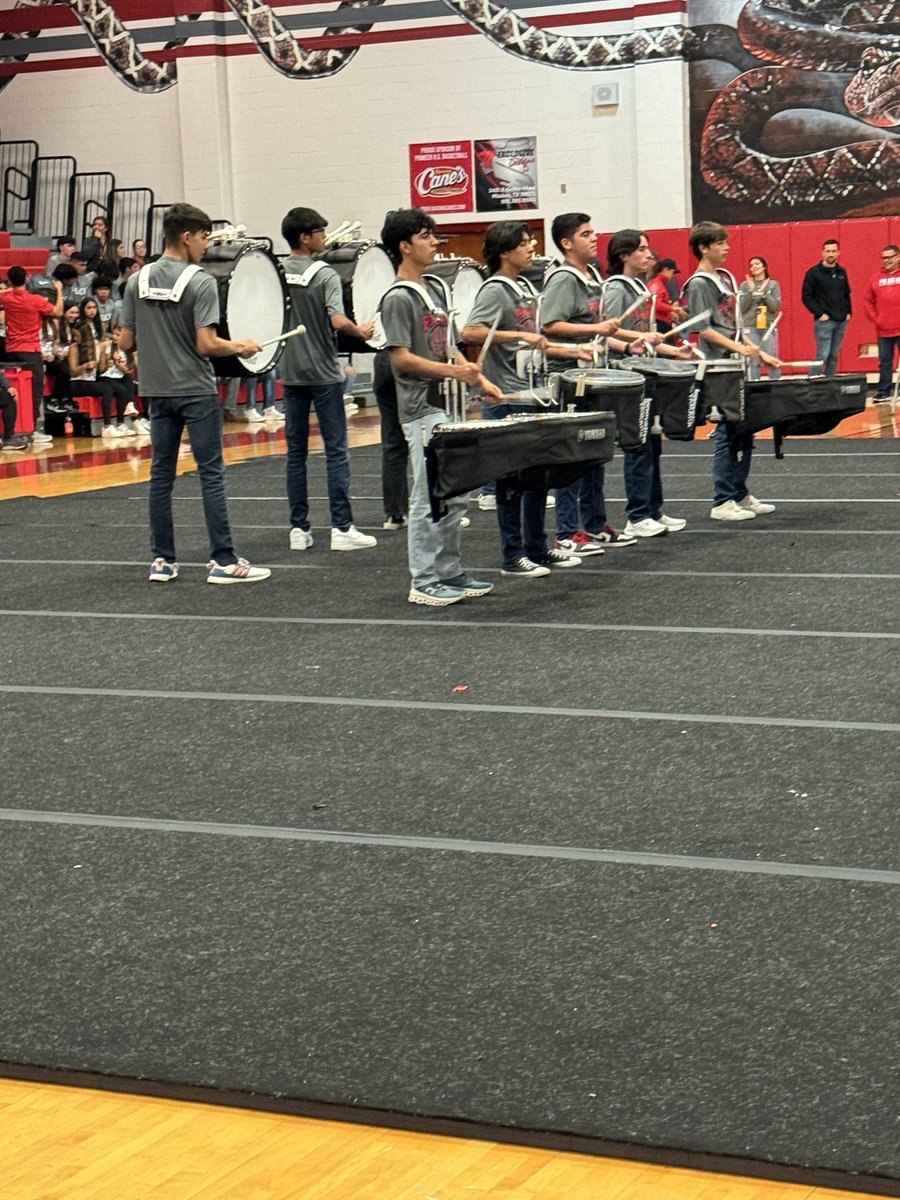 SPHSBand's tweet photo. Our incredible Pioneer Drumline performing and being recognized at the Spring Meet the Diamondbacks! 

#PDB
#PioneerPride
#P2 https://t.co/8zsQInANu6