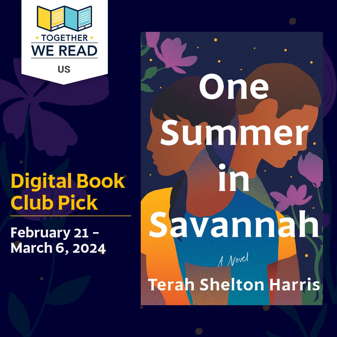 I'm pleased to announce that ONE SUMMER IN SAVANNAH has been selected as the featured title for OverDrive's digital book club, Together We Read.

From Feb 21-Mar 6 borrow the ebook or eaudio for FREE through the Libby App. No holds! All you need is your library card! Link in bio.