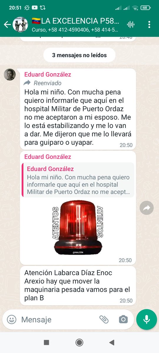 #TodoMalNoVas, mi Cap <a href="/dcabellor/">Diosdado Cabello R</a> mi GJ ENB <a href="/vladimirpadrino/">Vladimir Padrino L.</a> y MG GNB <a href="/ElioEstrada18/">MG. Elio Estrada Paredes</a> , no es justo que un SS GNB con un edema cerebral y fue llevado al Hospimil de Pto Ordaz y nos informa su esposa que no lo acepta y lo van a remitir a otro centro médico civil? Urge la ayuda.
