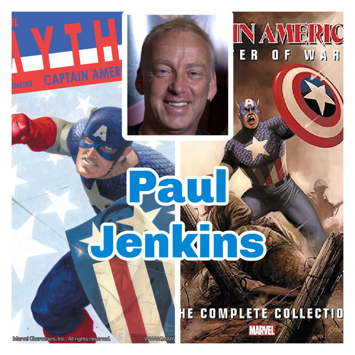 CapComicFans's tweet photo. Eisner Award Winner @mypauljenkins joins the show to discuss his #CaptainAmerica stories, including Mythos &amp; Theatre of War. He shares his "Why" for Cap, when he became a Cap fan, how working on Cap moved him emotionally, personal family war stories &amp; more https://t.co/6wyTErwCpU https://t.co/ZAaG3t0f5y