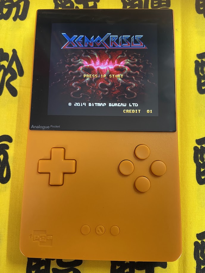 hide_loopcube's tweet image. アナログポケットでやっとネオジオ動くようになったー!ゼノクライシスはデータ版も売ってたからMDBBSの残党さん( @MDBBSRemnants )の導入記事( blog.mdnomad.com/2022/11/02/ope… )を読みながらでイケたけど、他の正規版で配信されたゲーム動かすのちょっと大変だ! #AnaloguePocket #Analogue #openFPGA