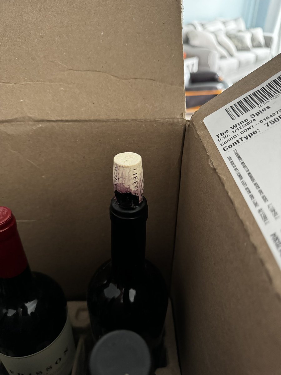 Do not order wine from <a href="/WineSpies/">Wine Spies</a> they have horrible customer service and your bottles might come exploded and frozen. See pics. Corks popping out.