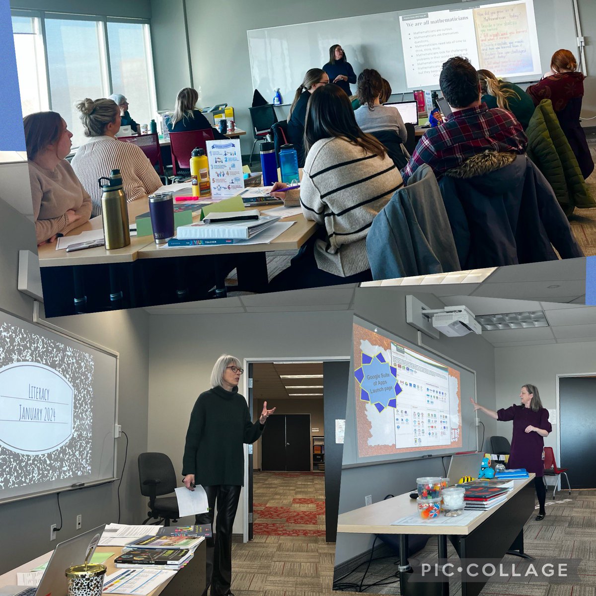 hlsyms's tweet photo. Elementary new teacher cohort focusing on the Teaching Standards today! #wellbeing #literacy #mathematics 
Sharing how mentorship &amp; coaching has also supported their professional learning journey. @HRCE_NS @HrceLiteracy @HRCE_Math @nseducation https://t.co/aONP6OMPMC