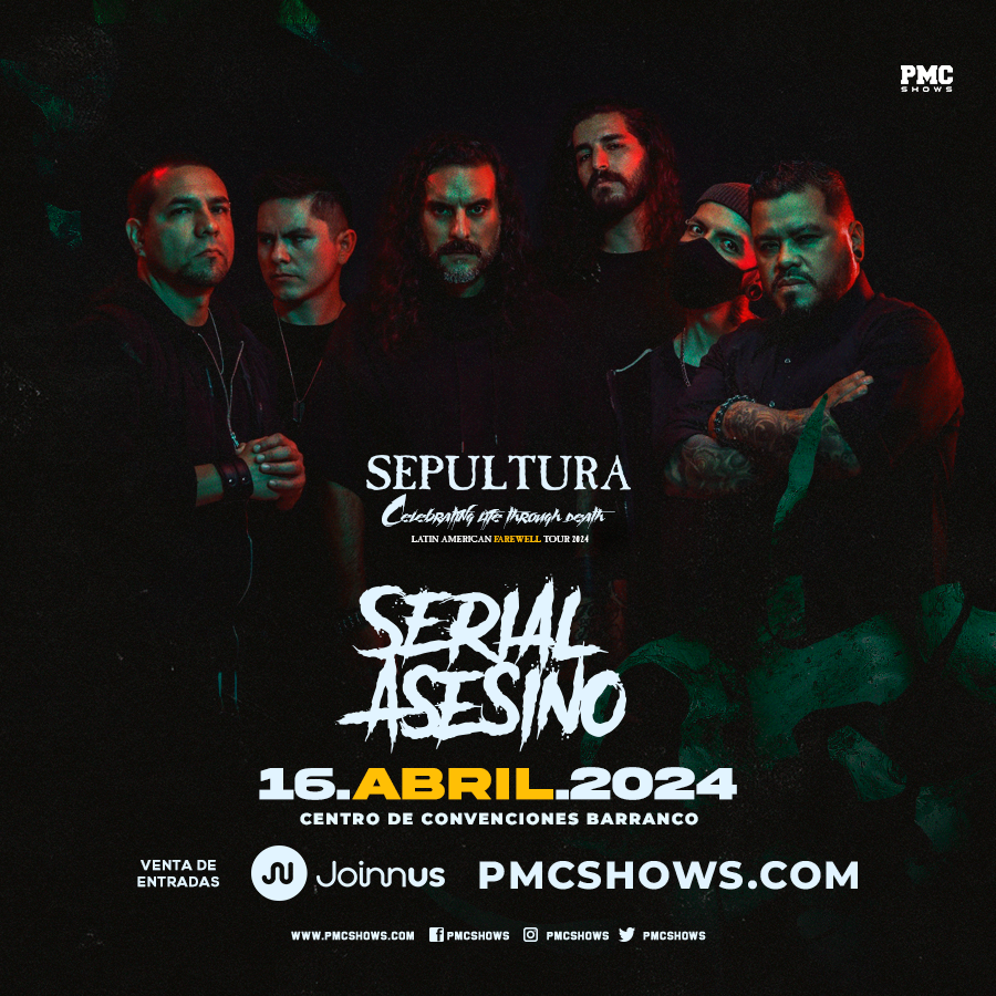 <a href="/SerialAsesino/">Serial Asesino</a> serán los invitados nacionales de lujo para el concierto de <a href="/sepulturacombr/">SEPULTURA</a> y @nervosathrash este 16 de abril en el centro de convenciones Barranco <a href="/joinnus/">Joinnus</a> <a href="/ShowsPmc/">PMC Shows</a>