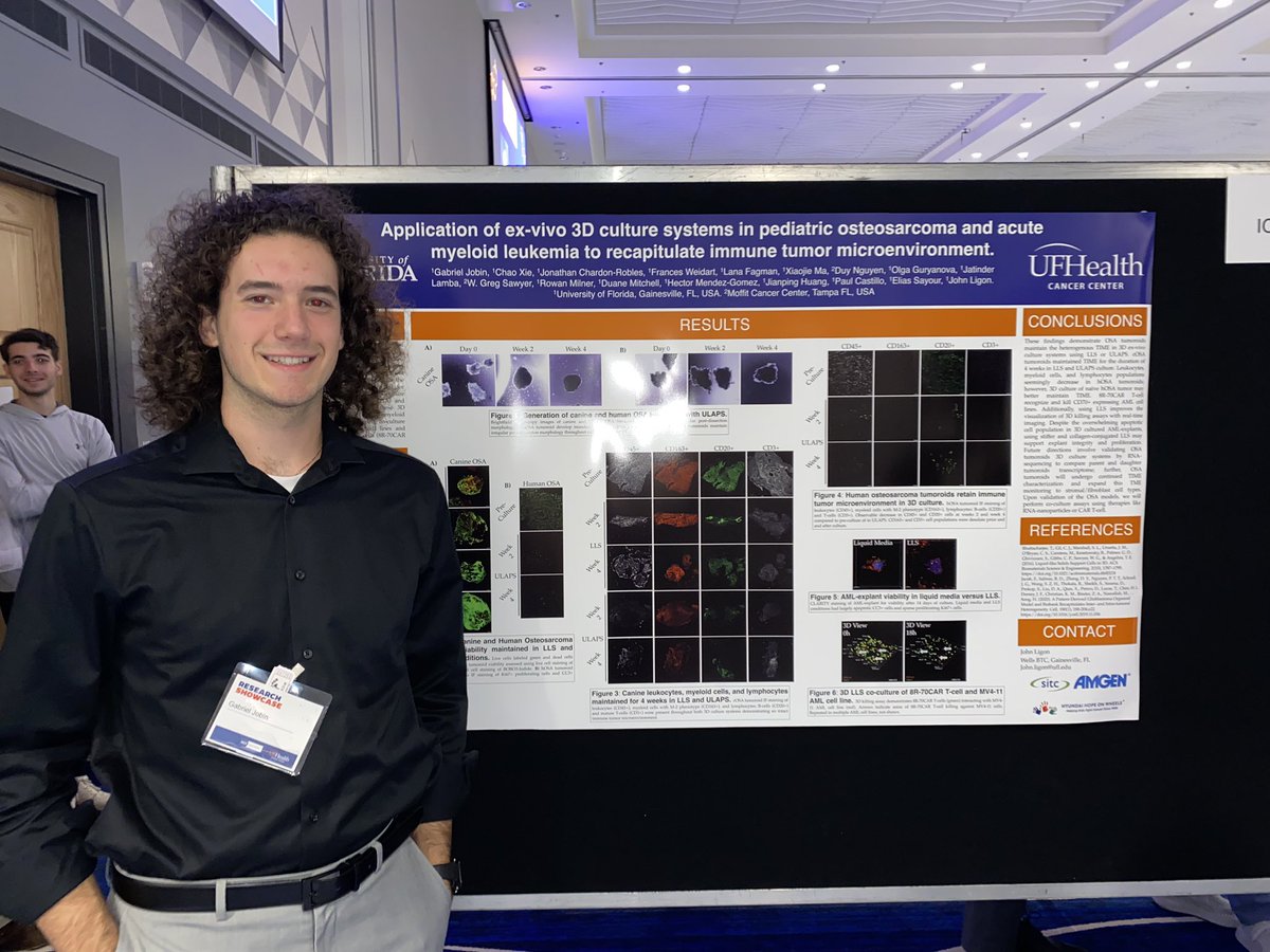 Amazing work by Gabe Jobin presented today @UFHealthCancer research day on our work generating 3D tumoroids to find new treatments for #pediatriccancer !!!