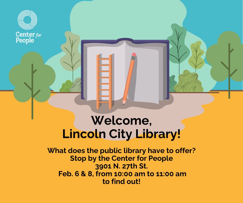 Lincoln City Library staff will be on site monthly to share how to use their resources. Need a library card? Drop by to visit with a librarian.