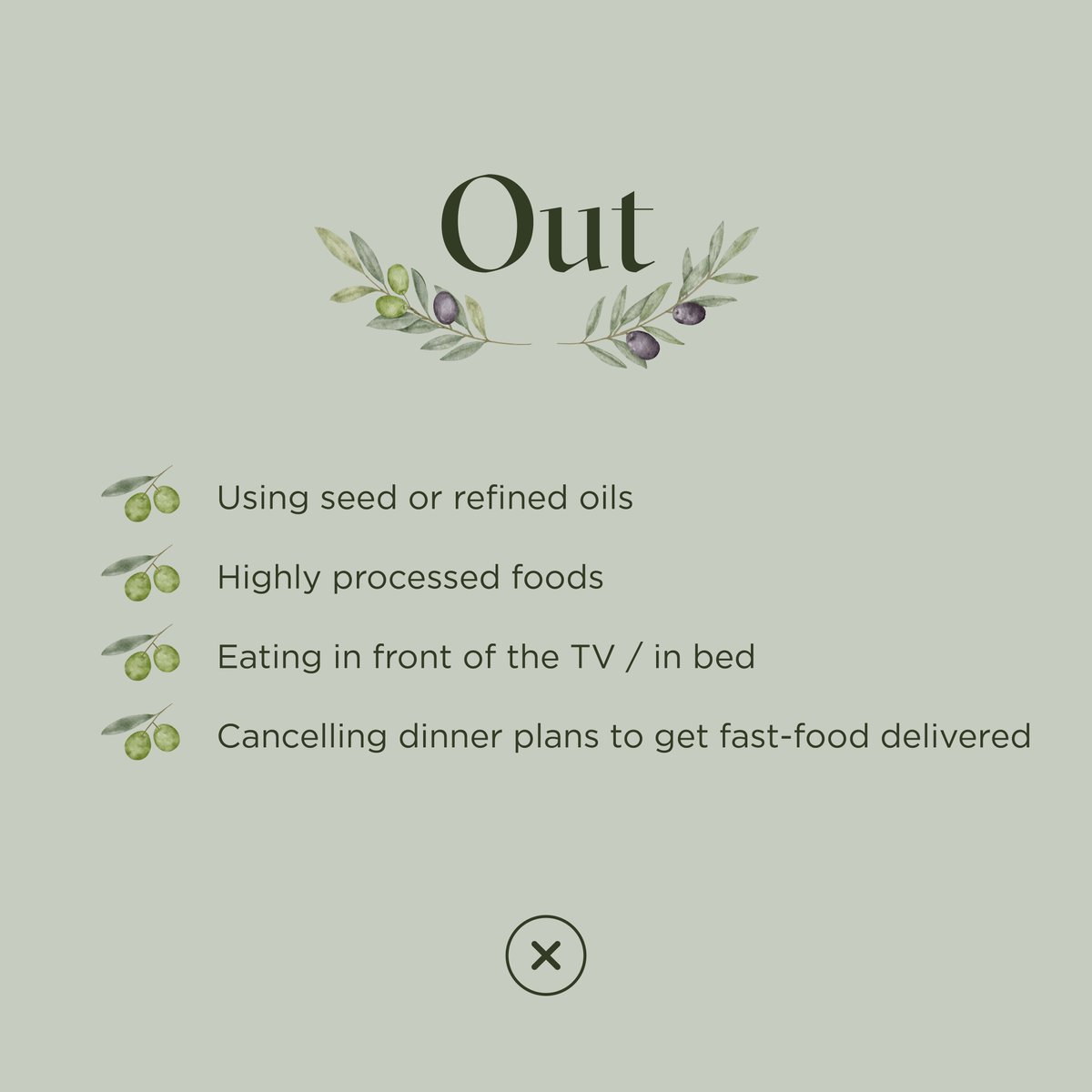 We’re taking part in this trend and sharing some of our own Ins and Outs for 2024! 

If you’re feeling inspired to try some of our ‘ins’ for yourself, learn more about EVOO and the Mediterranean diet here: bit.ly/3OhMOpa