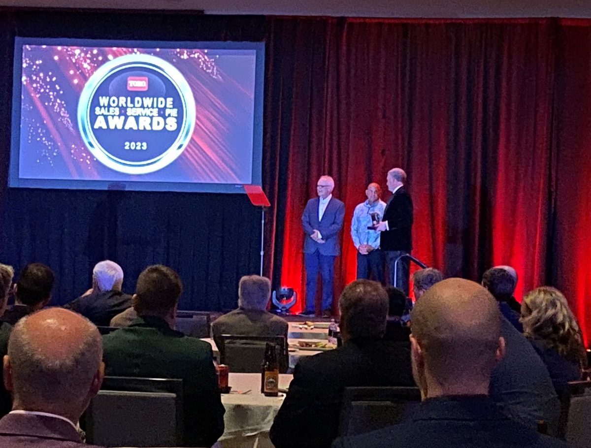 The team was honored to be awarded the <a href="/TheToroCompany/">Toro</a> 2023 North American Best Overall Distributor at Toro’s Partners in Excellence (PIE) Awards ceremony. Congratulations and thank you to the entire Turf Care team for your hard work and dedication!