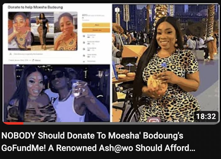BongoIdeas's tweet image. In this @YouTube video, I address the issue “NOBODY Should Donate To Moesha&apos; Bodoung&apos;s GoFundMe! A Renowned Ash@wo Should Afford $10K”

Watch here: youtu.be/1Zd-im7JgMA?si…