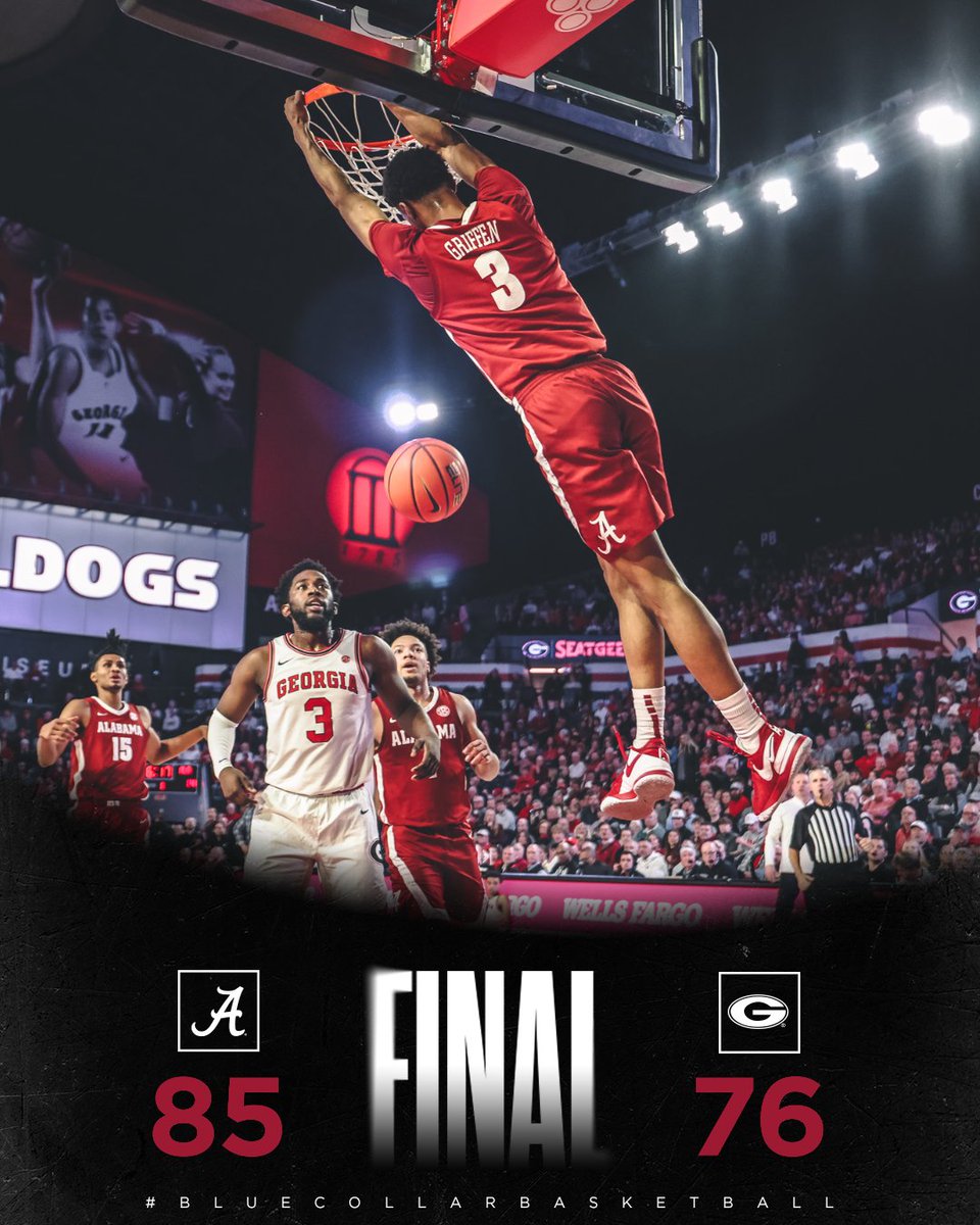 COMEBACK COMPLETE 🐘 #RollTide | #BlueCollarBasketball