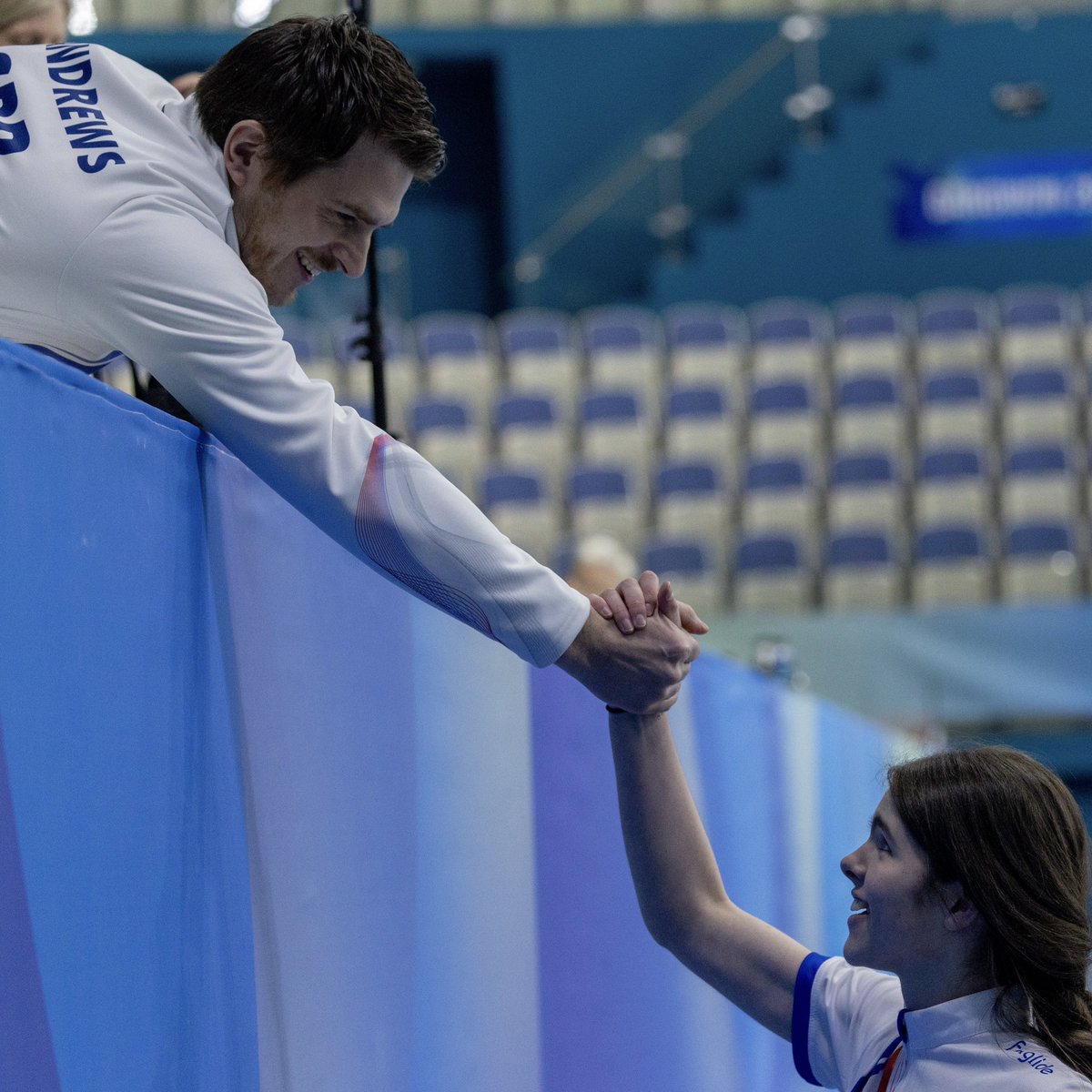 Ready to rock the finals! 🥌 Our mixed doubles curling team gave it their all in a nail-biter against Sweden with the final score being 🇬🇧 6:5 🇸🇪. #curling #gangwon2024