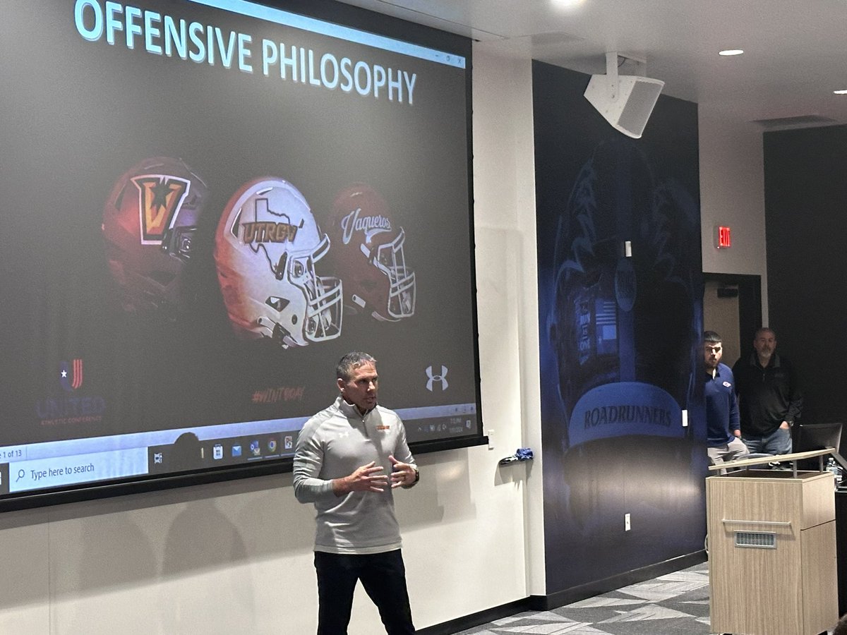 Coach Soto (@coachsotopop) on Twitter photo What a great night of talking ball!  Coach Bush and Gamble giving us a great picture of UTRGV FOOTBALL!  Let’s go! <a href="/GoUTRGV/">UTRGV Athletics</a> What a great night of talking ball!  Coach Bush and Gamble giving us a great picture of UTRGV FOOTBALL!  Let’s go! <a href="/GoUTRGV/">UTRGV Athletics</a>