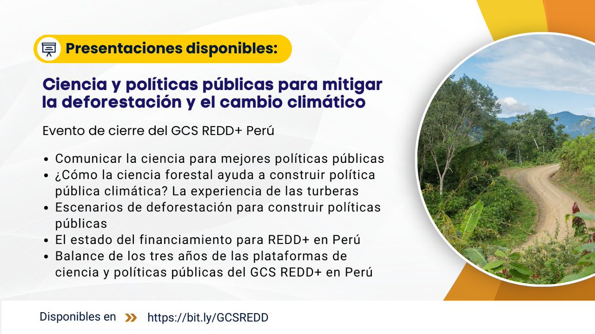 LandAllianceLAC's tweet photo. ✅ Accede a las presentaciones de la reunión final de la plataforma de ciencia y políticas del Estudio Global Comparativo de CIFOR sobre REDD+: “Ciencia y políticas públicas para mitigar la deforestación y el cambio climático”.
Disponibles en: https://t.co/wZitw9jm0y
#GCSREDD+ https://t.co/kL2tsXYGGF