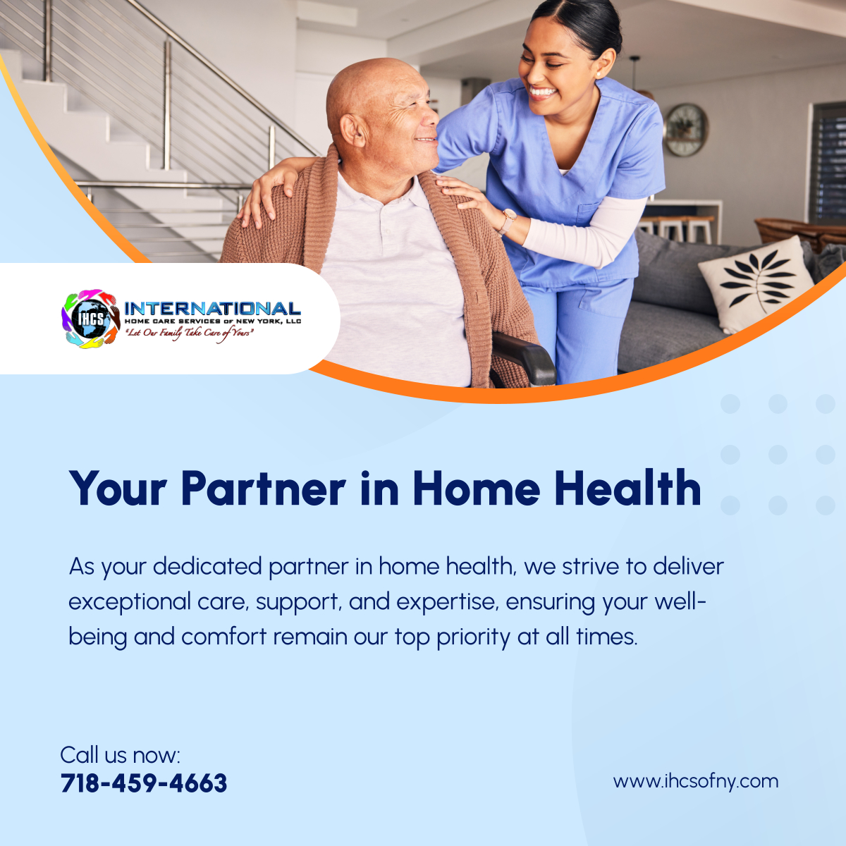 Join hands with us as your trusted partner in home health, where your needs are met with compassion, expertise, and unwavering commitment to your health and happiness. 

#CounselingServices #HomeHealthCare #RegoParkNY #SeniorCare #ElderlyCare #HomeCare #IHCSOfNY #TrustedPartner