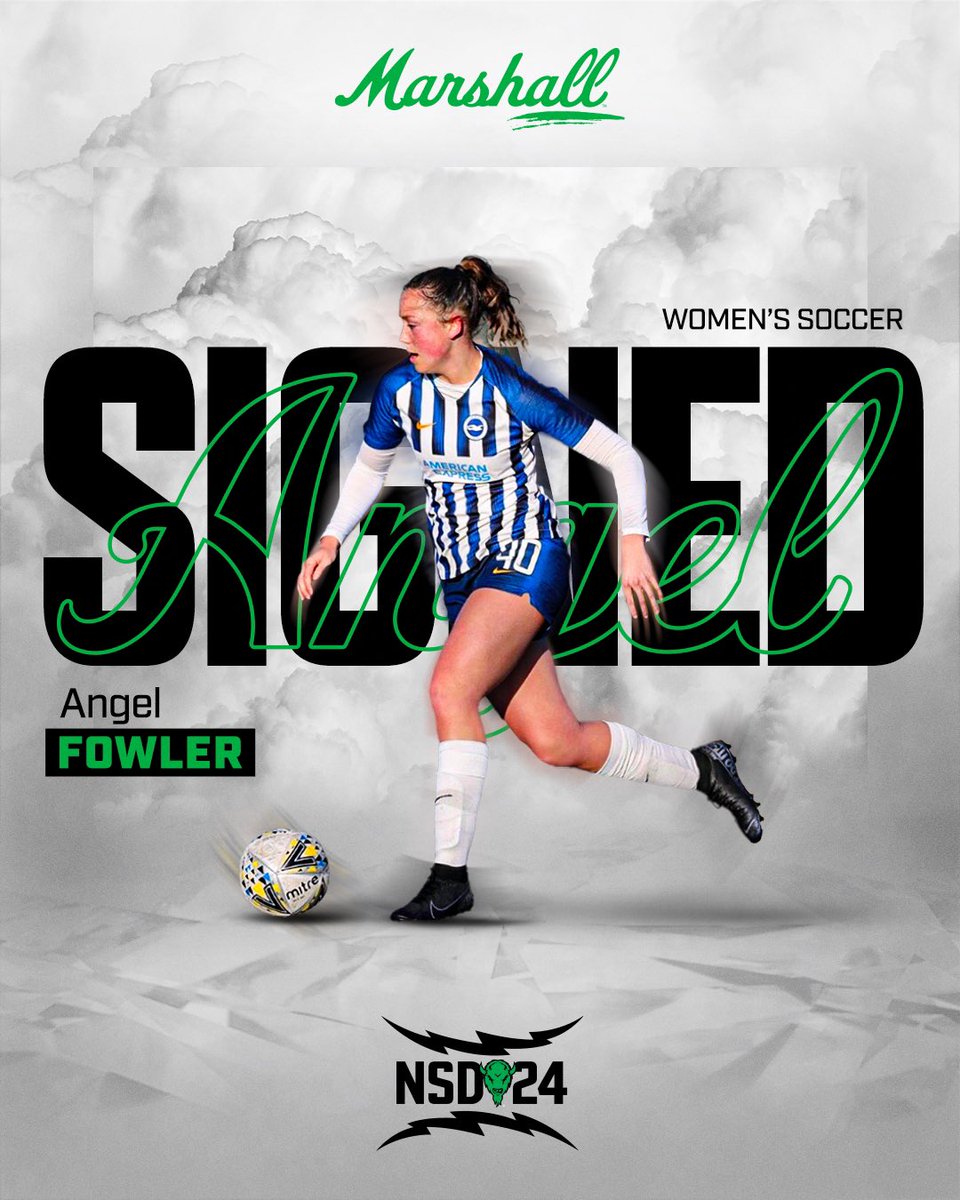 HerdWSoccer's tweet photo. Let’s welcome the newest member of the Herd, Angel Fowler! 🤘

#WeAreMarshall https://t.co/ecP0XSwQPE