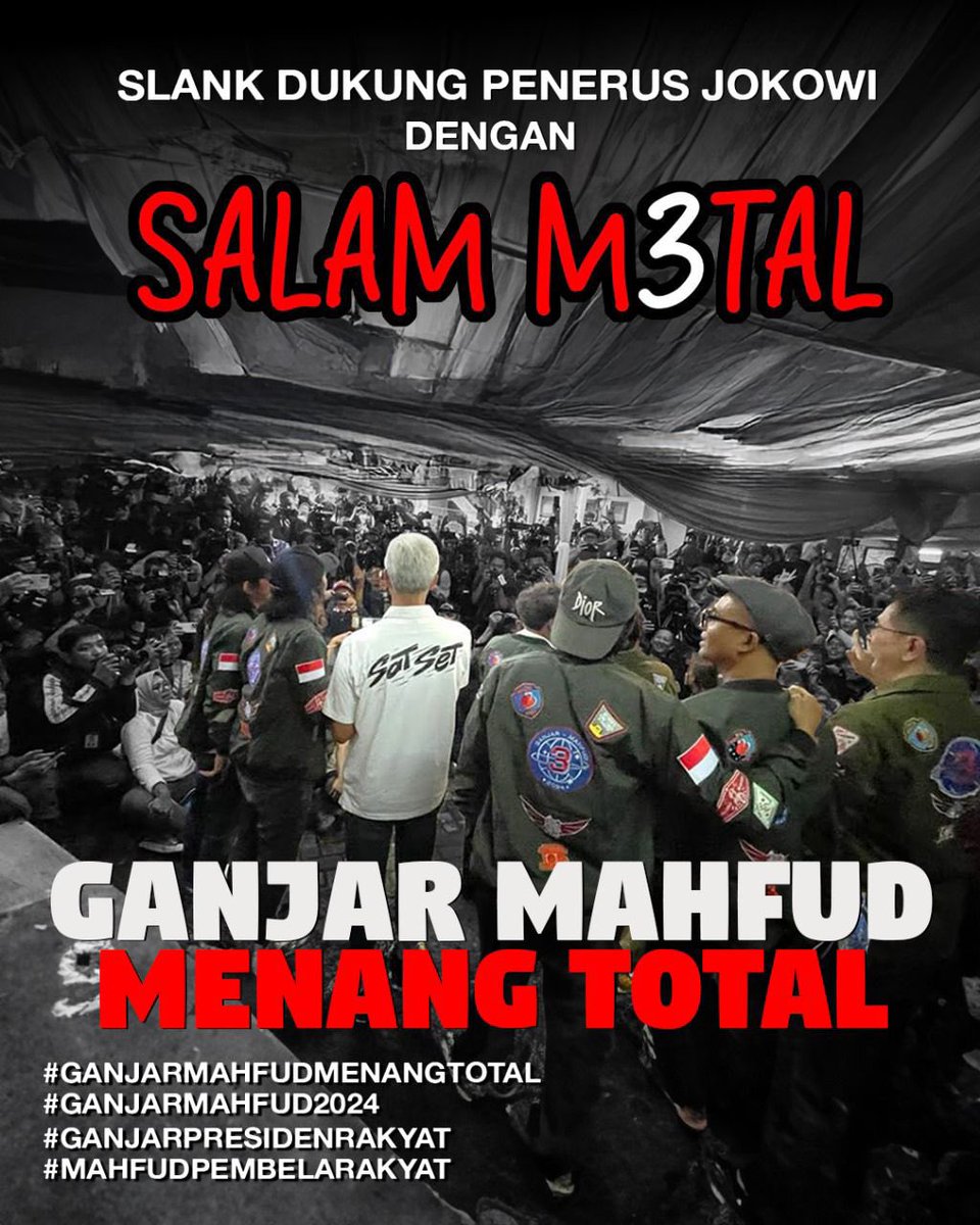 BYprasz's tweet photo. @Chavesz08 @prabowo Ganjar Mahfud siap menang TOTAL #GanjarMahfud2024 https://t.co/Rs7rb8xdlJ