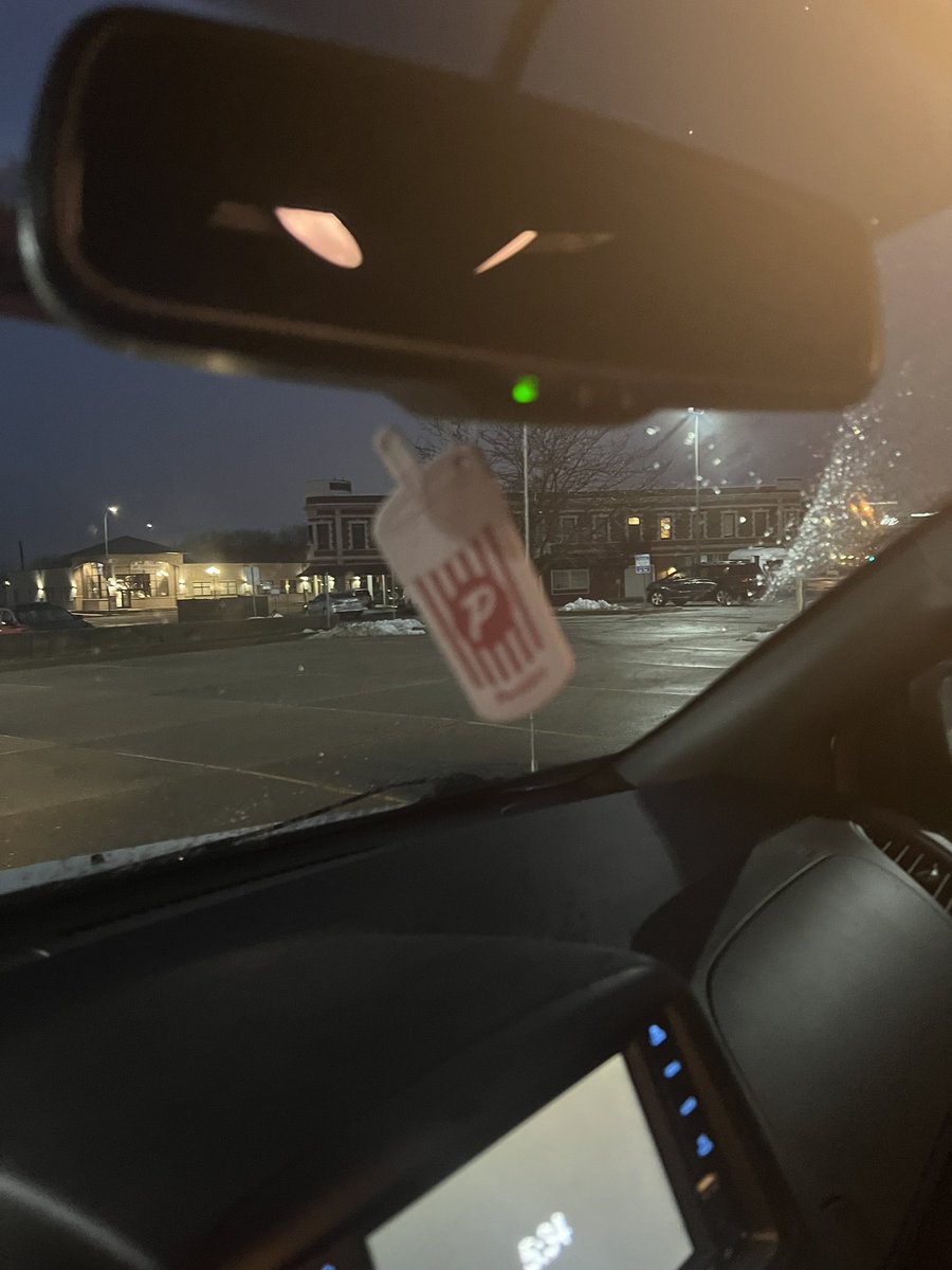 We left a special gift for the THS Van. Chocolate Cake Shake air freshener!  #Portillos