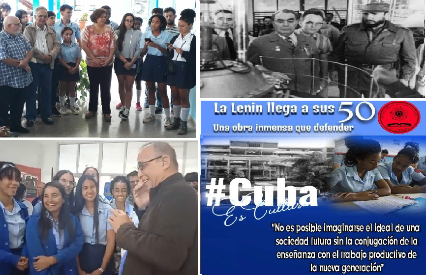Alejandria64724's tweet photo. #Hoy el @IpvceL, celebra su 50 aniversario. Un día de emoción y cariño por la “escuela de la cual #FidelPorSiempre sintió mucho or­gullo”
Estudiantes de la que próximamente será la graduación 50 intercambiaron con quienes fueron los primeros egresados en 1974.
#LaLenin
#CubaEduca https://t.co/L8MDYs6Ezk