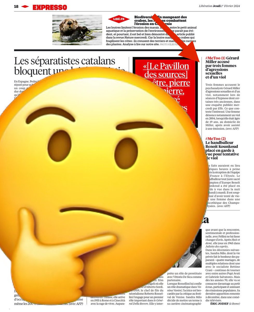 FrDesouche's tweet image. Regardez ces unes de @libe puis la place que le journal donne aux révélation sur #gerardmiller