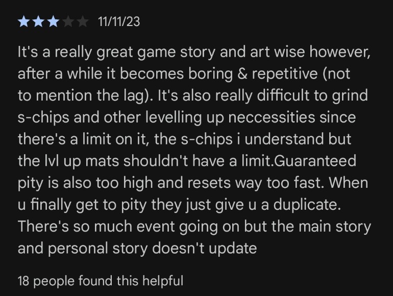 shiisaw's tweet photo. was curious on the reviews of ToT on playstore &amp; it seems like lots of people share the same sentiments about its issues. 

What's so insane to me is that they've replied saying they "took note of the feedback" but clearly they aren't doing anything about it. https://t.co/xsbdfYmDH6