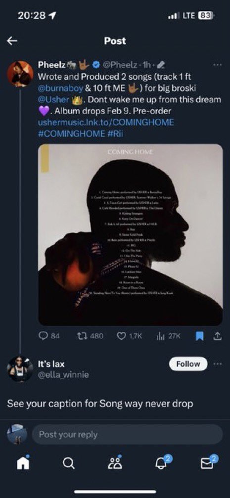 pprime23's tweet photo. So u go call this one fanbase ?
Lmaoooo 
Dem Dey write for drake so.i don’t know the fuss about it ….
He might write for user ft burna 
Or write the whole song 
Then Burna and user perform it 
Una know wetin fit sup behind doors https://t.co/9M9D4DMdV4
