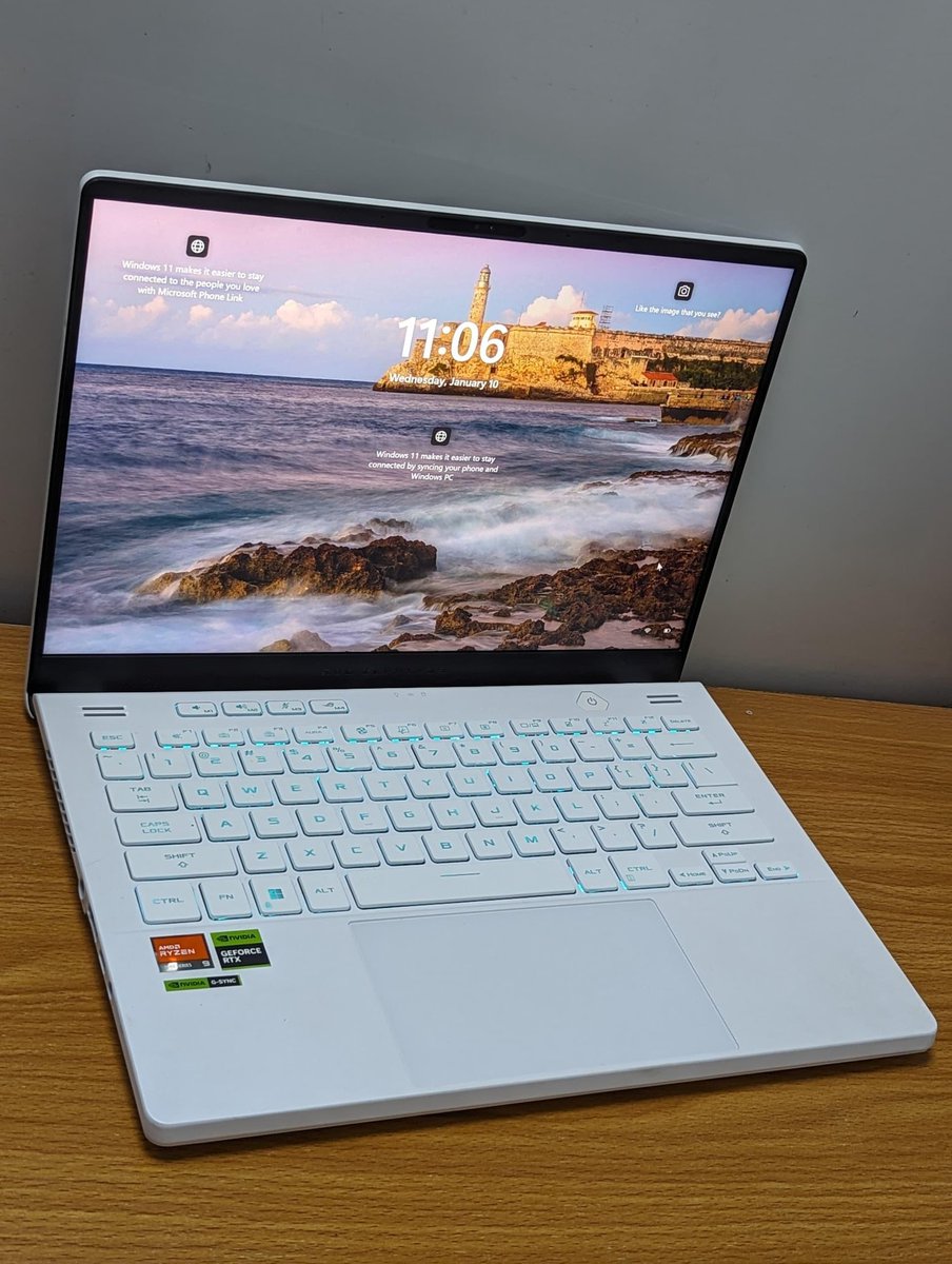 ThaPlugNG's tweet photo. *ROG Zephyrus G14 (2023) GA402*
AMD Ryzen™️ 9 7940HS Mobile Processor (8-core/16-thread, 16MB L3 cache, up to 5.2 GHz max boost)
ROG Nebula Display, 14-inch QHD+ 16:10 (2560 x 1600, WQXGA) IPS-level Anti-glare display DCI-P3:100%, 165Hz 3ms, G-Sync
#gaming #gamingpc #ASUS https://t.co/pLPwLLgoKE