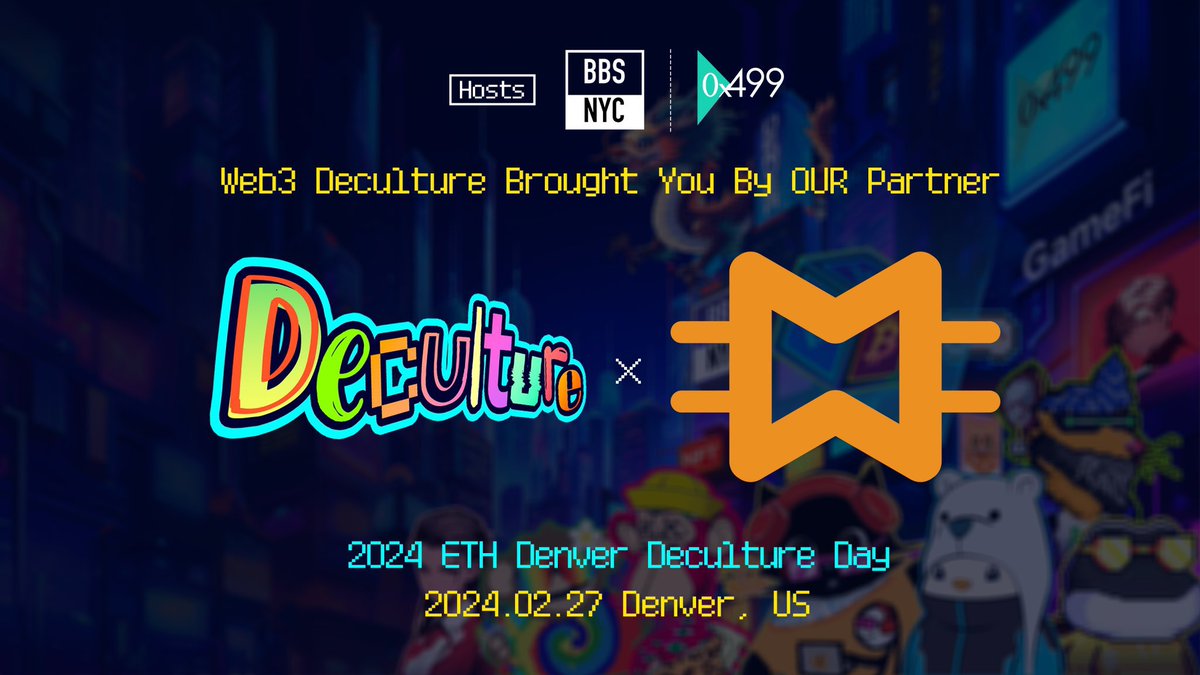 MMSS 很高兴参加 ETH Denver 2024 <a href="/EthereumDenver/">ETHDenver 🏔🦬🦄</a> ，并受到<a href="/BBSNYC2023/">BBS.NYC</a>的盛情邀请参加“DeCulture”活动，我们将深入讨论全球多元化的加密社区文化，与超过 35 个海外社区建立联系，欧美媒体。期待与大家在美国丹佛见面！

#mmss #bbsnyc #ETHDenver2024 #btc  #eth #nft #brc20