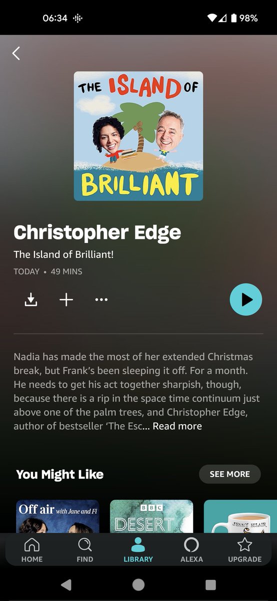 Pinch, punch it's the first of the month which means a new episode of The Island of Brilliant is available with @edgechristopher! If you love children's books, I can highly recommend this podcast by @NadiaShireen and @frankcottrell_b - grab a coconut and relax 😊