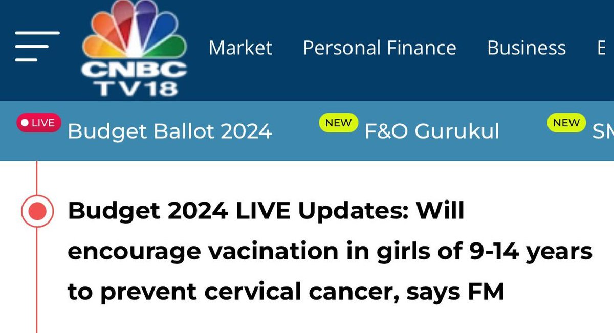 #Budget2024 encourages #HPVVaccination to prevent cervical cancer..