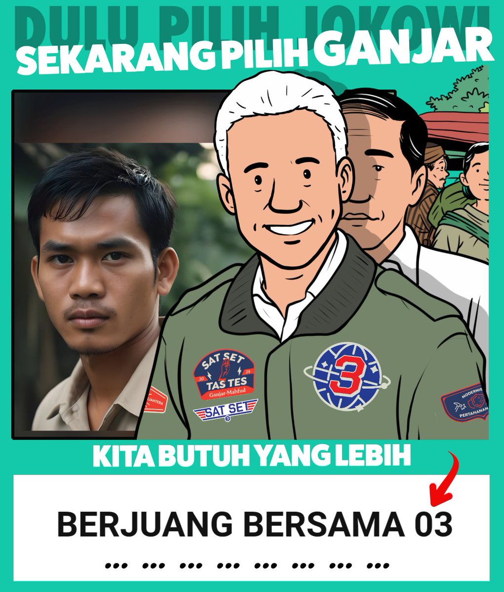 Flowlly7Flowlly's tweet image. Dulu memang pilihnya Jokowi, sekarang Ganjar karena.... _*(kalian isi sendiri ya sesuai dengan keunggulan Ganjar atau sesuai Twibbon)*_

#GanjarMahfud2024 #JokowiganTIGAnjar #Kopassos03 #kita03

Salam M3tal!
🤟🏼🤟🏼🤟🏼🇮🇩🇮🇩🇮🇩