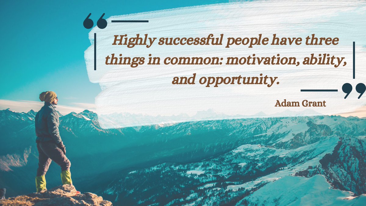 Motivation fuels perseverance. Ability enables skill mastery. Opportunity allows talent application. Regularly assess these foundations to accomplish goals and dreams. Maximize motivation and abilities even with limited chances.

#MotivationAbilityOpportunity #SuccessTraits