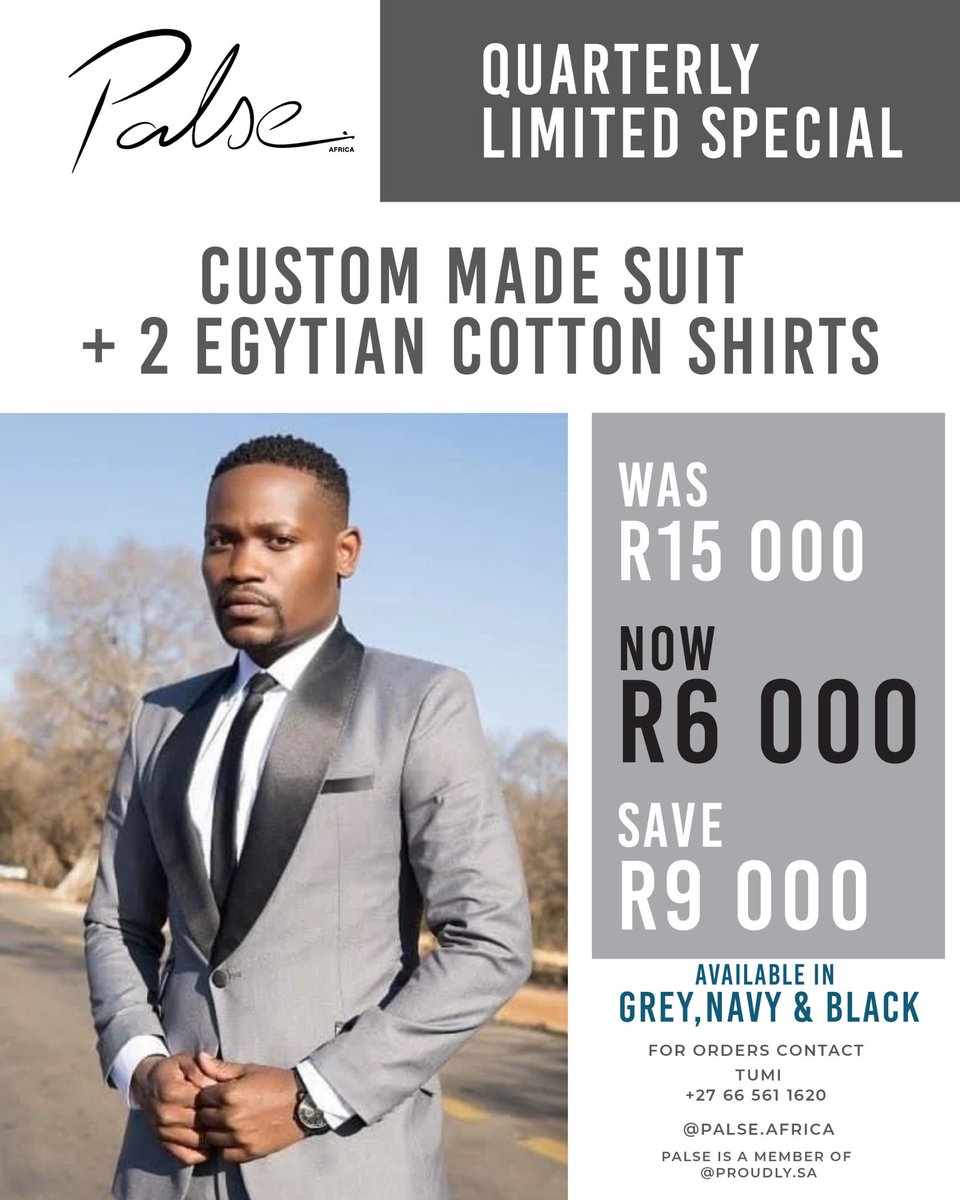 Limited @palse_africa suit special is now on !