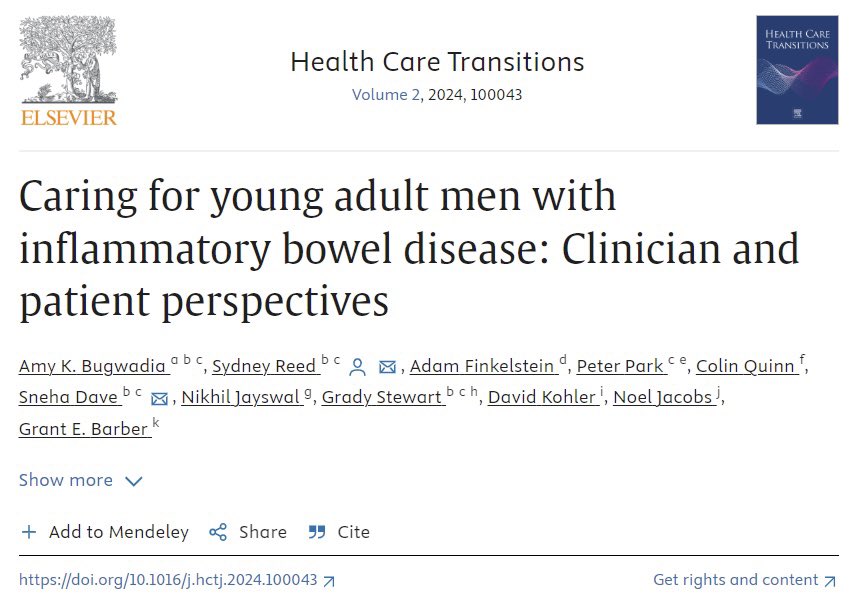 AmyBugwadia's tweet photo. #MensHealth in #IBD is a vital yet underdiscussed topic. In this @CCYANetwork paper, we discuss unique considerations for #PedsGI and #AdultGI to support #AYA men’s sexual & repro health, mental wellbeing, and social support
https://t.co/8PSWCRh7Ae https://t.co/DaUgy3aFis
