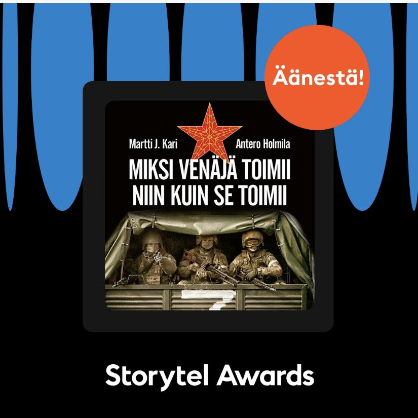 Minun ja Martti J.Karin (@maraj60) kirja on ehdolla Storytelin suuriäänikirjapalkinto äänestyksessä kategoriassa ”tietokirjat ja elämäkerrat”. Käykäähän äänestämässä: awards.storytel.com/fi/ @DocendonKirjat